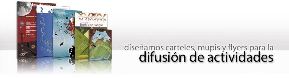 Diseñamos carteles, mupis y flyers para la difusión de actividades. © UTM Desarrollos