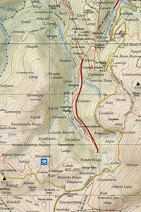 Cartografía | Detalle del mapa de Navarra a 1:25.000 (hoja Donamaría-Santesteban). © UTM Desarrollos