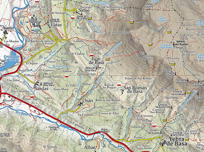 Cartografía | Mapa de Sobrepuerto con toponimia actualizada a escala 1:25000. © UTM Desarrollos