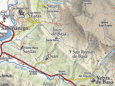 Cartografía | Mapa de Sobrepuerto con toponimia actualizada a escala 1:75000.. © UTM Desarrollos