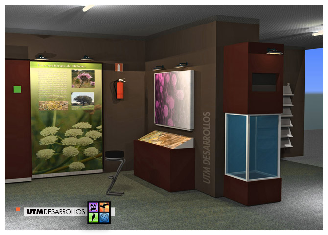 Simulación 3D para proyecto museográfico. © UTM Desarrollos