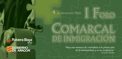 Comunicación gráfica | imagen gáfica para un foro sobre inmigración en el que se utilizaron carteles e invitaciones para su difusión. © UTM Desarrollos