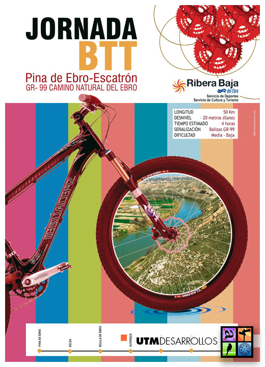 Diseño del cartel para promoción de ruta Btt. © UTM Desarrollos