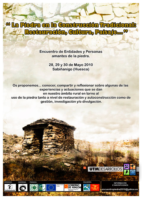 Diseño de imagen corporativa para jornadas de la piedra en la contrucción tradicional. © UTM Desarrollos