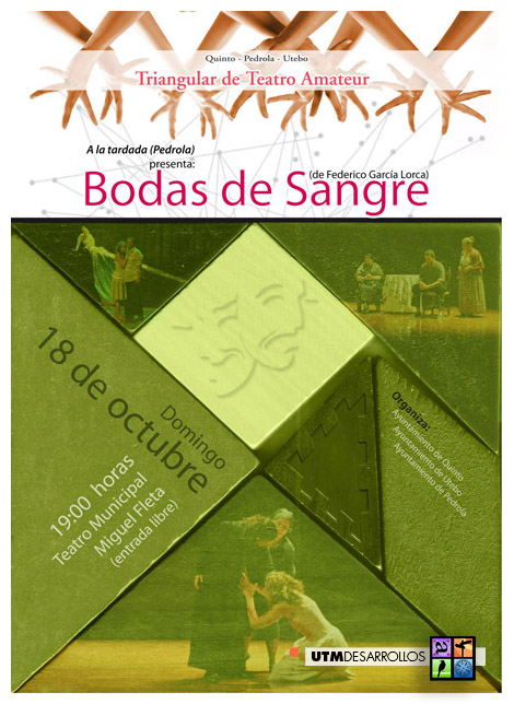 Diseño del cartel promocional de la Triangular de Teatro. © UTM Desarrollos