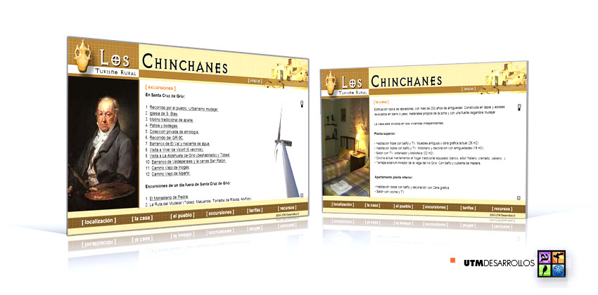 Web de Vivienda de Turismo Rural. © UTM Desarrollos