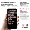 Cartel anuncio cursos Brecha Digital Zaragoza 2022. © UTM Desarrollos