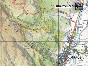 Mapa topográfico del recorrido | ® UTM Desarrollos