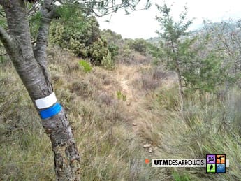 Señalización de sendero  (marcado de pintura) | ® UTM Desarrollos