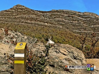 Señalización del sendero al inicio de la subida al Puerto de Santa Orosia | ® UTM Desarrollos