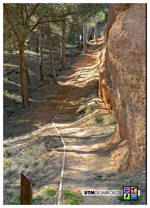 Señalización | Señalización y adecuación con escalones de sendero turístico. © UTM Desarrollos