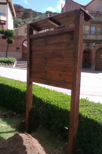 Señalización | Trasera de un panel de interpretación. © UTM Desarrollos