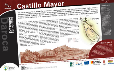 Señalización | Detalle diseño panel de interpretación del Castillo de Daroca . © UTM Desarrollos