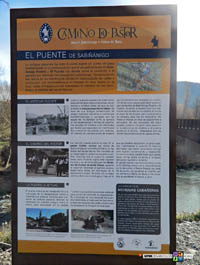 Señalización | Panel de interpretación en acero corten de El Puente de Sabiñánigo. © UTM Desarrollos