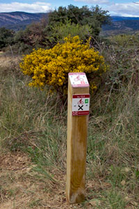 Señalización | Baliza direccional de rutas Btt. © UTM Desarrollos