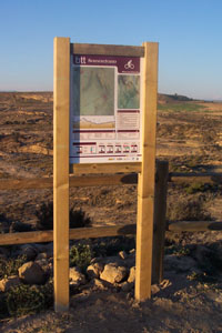 Señalización | Panel informativo sencillo de ruta btt. © UTM Desarrollos