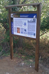 Señalización | Panel de interpretación del sendero de los usos del agua en Graus. © UTM Desarrollos